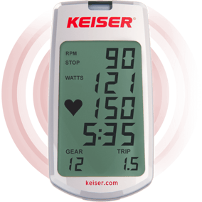 Keiser M Connect Display with red rings