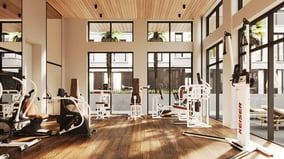 Image of a large room of Keiser fitness equipment in an older adult gym