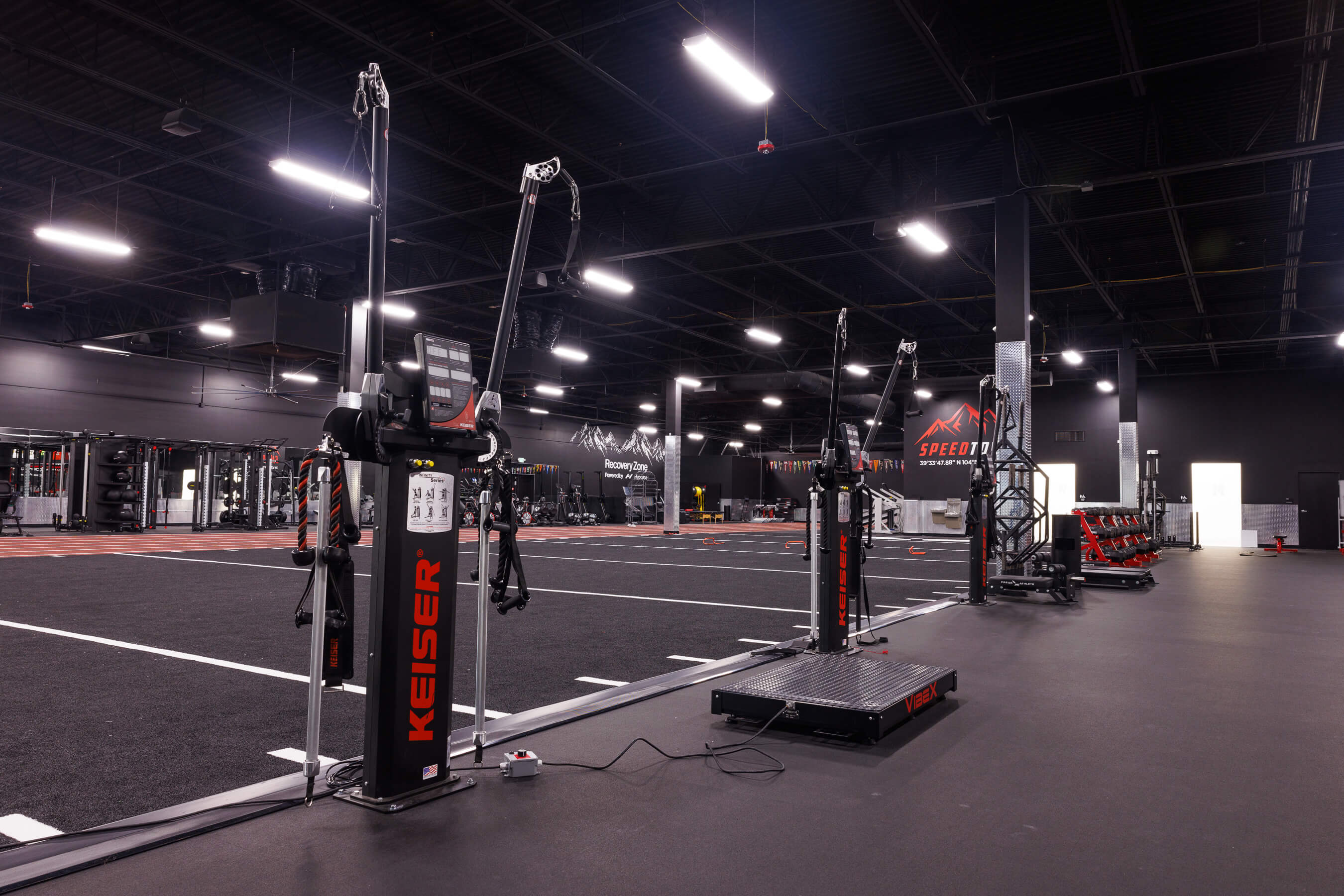 Keiser functional trainers and force plates at Kula Sports Performance