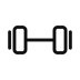 Icon of an dumbbell representing free moving load