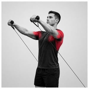 Man performing caption press movement