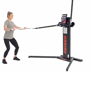 Woman performing Bent Arm Russian Twist on Keiser Functional Trainer