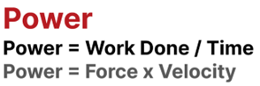 Power=Work Done/Time & Power=ForcexVelocity