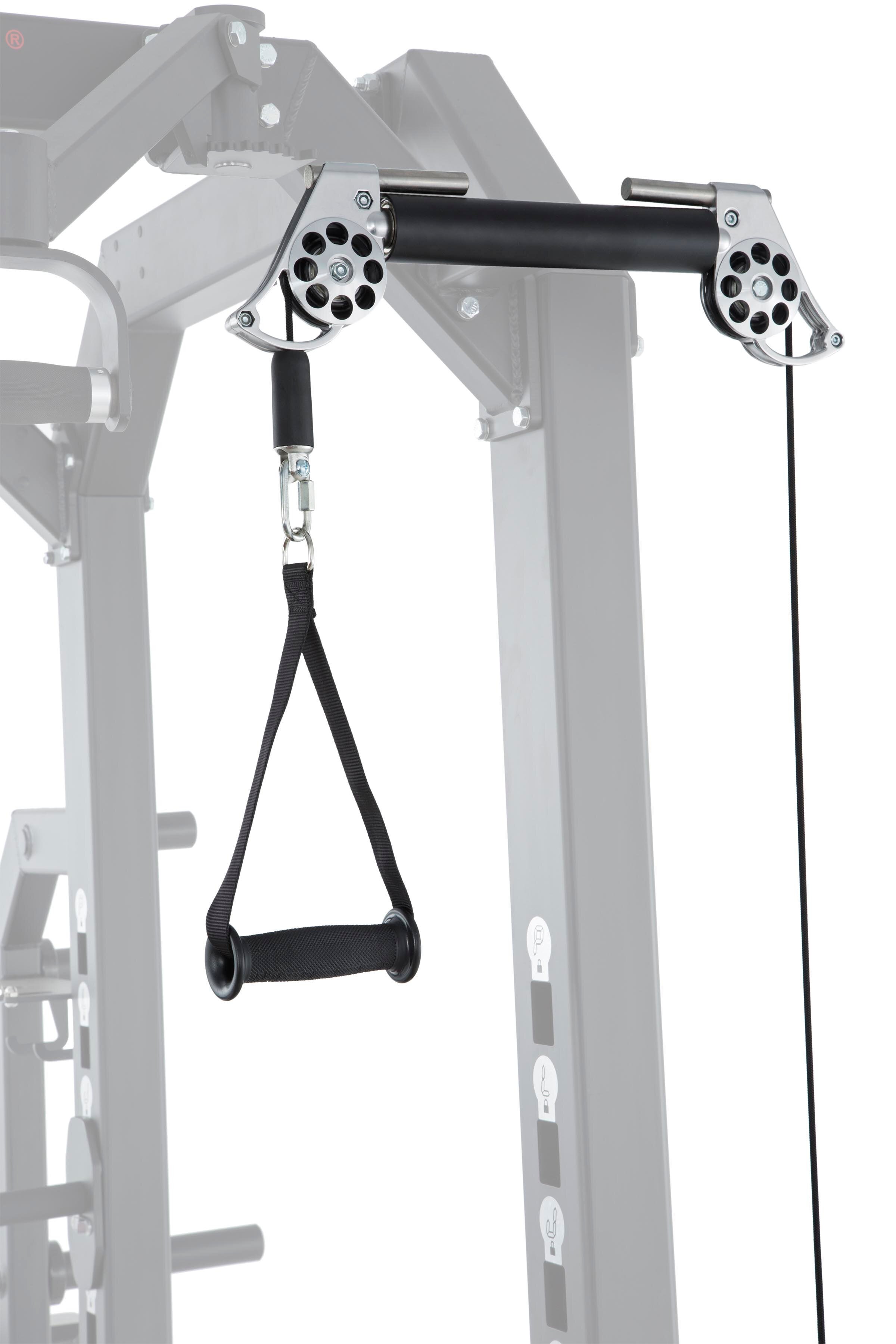 Pulley Assist Station Accessory for a Keiser Rack