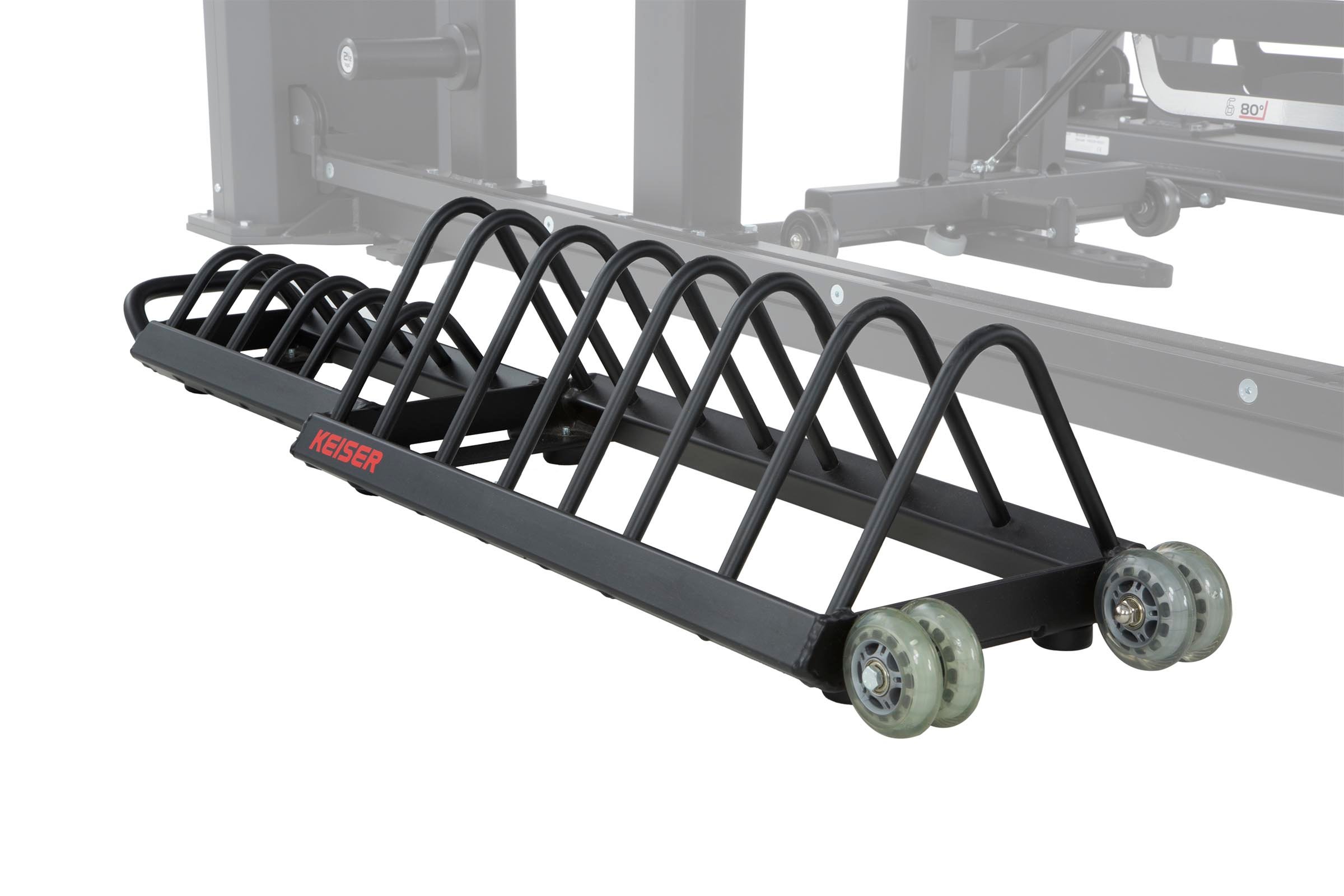 Bumper Plate Storage Rack Accessory for Keiser Racks